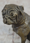 Pug Dog Bronze Miniature Statue Sculpture Figure Original Art 4" x 4"