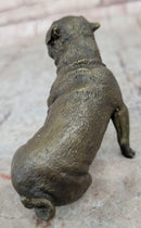 Pug Dog Bronze Miniature Statue Sculpture Figure Original Art 4" x 4"