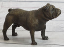 English Bulldog Miniature Bronze Statue Sculpture Figure Figurine Original Art 3" x 6"