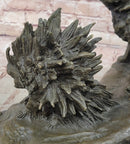 Lion vs. Porcupine Bronze Statue Sculpture Wildlife Art Decor on Marble Base