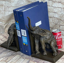 Handmade Bronze Statue Book Bookends Sculpture Elephant Elephants Figure Art