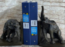Handmade Bronze Statue Book Bookends Sculpture Elephant Elephants Figure Art