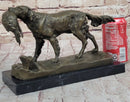 Hot Cast Bronze Golden Retriever Hunting Dog w/ Quail Statue Sculpture Art Decor