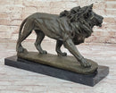 Young Male Lion Hot Cast Bronze Sculpture Wildlife Art Figure by Milo