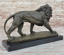 Young Male Lion Hot Cast Bronze Sculpture Wildlife Art Figure by Milo