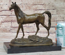 Western Bronze ART France warm-blooded fine horse Animals statue Figurine Figure