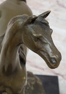 Western Bronze ART France warm-blooded fine horse Animals statue Figurine Figure