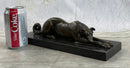 Signed Carvin Patient and Loving Greyhound Dog Bronze Art Deco Sculpture Statue