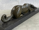 Signed Carvin Patient and Loving Greyhound Dog Bronze Art Deco Sculpture Statue