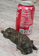Hot Cast Bronze Bulldog Cute Puppy Pet Original Art Collectible Dog Art