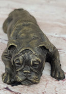 Hot Cast Bronze Bulldog Cute Puppy Pet Original Art Collectible Dog Art