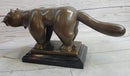 Fernando Botero Cat Gato Bronze Metal Sculpture Statue Figure on Marble Base