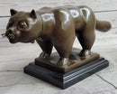 Fernando Botero Cat Gato Bronze Metal Sculpture Statue Figure on Marble Base