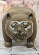 Handcrafted Large Botero Cat Gato Feline Animal Bronze Sculpture Figurine Figure