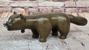 Handcrafted Large Botero Cat Gato Feline Animal Bronze Sculpture Figurine Figure