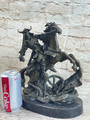 Japanese Samurai Warrior on Horseback Bronze Sculpture Statue Original Kamiko