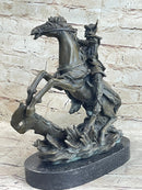 Japanese Samurai Warrior on Horseback Bronze Sculpture Statue Original Kamiko