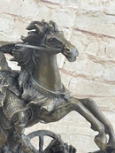 Japanese Samurai Warrior on Horseback Bronze Sculpture Statue Original Kamiko