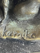 Japanese Samurai Warrior on Horseback Bronze Sculpture Statue Original Kamiko