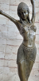Chiparus Art Deco Bronze Russian Dancer Statue Sculpture Decor 19" x 8"