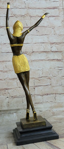 Chiparus Art Deco Bronze Gilt Gold Patina Dancer Statue Sculpture Figure 20" x 8"