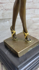 Chiparus Art Deco Bronze Gilt Gold Patina Dancer Statue Sculpture Figure 20" x 8"