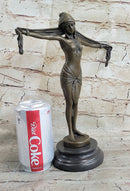 Belly Dancer Chiparus Bronze Sculpture Figurine Marble Base Figurine Figure Deco
