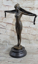Belly Dancer Chiparus Bronze Sculpture Figurine Marble Base Figurine Figure Deco