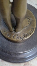 Belly Dancer Chiparus Bronze Sculpture Figurine Marble Base Figurine Figure Deco