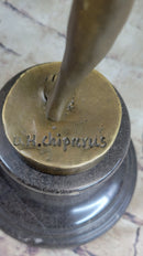 Stunning Bronze Art Deco Dancing Lady Signed Sculpture Figurine Figure Hot Cast