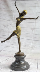 Art Deco Bronze Dancer Sculpture – Jazz Age Female Figure Statue by Chiparus