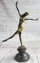Art Deco Bronze Dancer Sculpture – Jazz Age Female Figure Statue by Chiparus