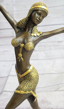 Art Deco Bronze Dancer Sculpture – Jazz Age Female Figure Statue by Chiparus