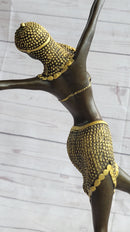 Art Deco Bronze Dancer Sculpture – Jazz Age Female Figure Statue by Chiparus
