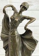 Art Deco Chiparus French Dancer Performer Early 20th Century Fashion Bronze Statue 15" x 9"
