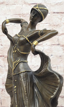 Demetre Chiparus Art Deco Bronze Sculpture Female Dancer Guilded Age Fashion