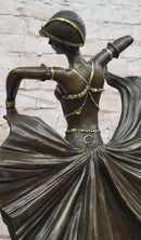 Demetre Chiparus Art Deco Bronze Sculpture Female Dancer Guilded Age Fashion