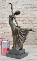 CHIPARUS EXOTIC DANCER BRONZE SATUE SCULPTURE MARBLE BASE FIGURINE HOTCAST DECOR
