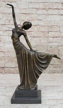 CHIPARUS EXOTIC DANCER BRONZE SATUE SCULPTURE MARBLE BASE FIGURINE HOTCAST DECOR
