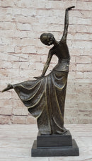 CHIPARUS EXOTIC DANCER BRONZE SATUE SCULPTURE MARBLE BASE FIGURINE HOTCAST DECOR