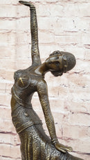 CHIPARUS EXOTIC DANCER BRONZE SATUE SCULPTURE MARBLE BASE FIGURINE HOTCAST DECOR