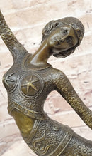 CHIPARUS EXOTIC DANCER BRONZE SATUE SCULPTURE MARBLE BASE FIGURINE HOTCAST DECOR
