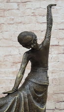 CHIPARUS EXOTIC DANCER BRONZE SATUE SCULPTURE MARBLE BASE FIGURINE HOTCAST DECOR