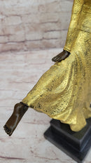 Gold Patina Egyptian Dancer by Romanian Artist Chiparus Bronze Sculpture Statue Sale