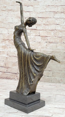 CHIPARUS EXOTIC DANCER BRONZE SATUE SCULPTURE MARBLE BASE FIGURINE HOTCAST DECOR
