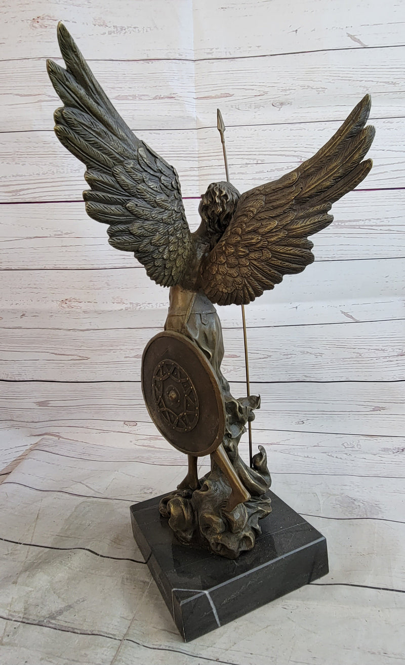 20'' Tall Archangels Nike Angel of Victory Mythical Bronze Sculpture Statue Decor