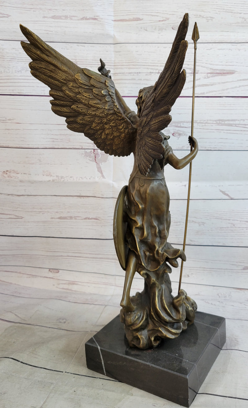 20'' Tall Archangels Nike Angel of Victory Mythical Bronze Sculpture Statue Decor