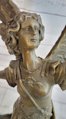 20'' Tall Archangels Nike Angel of Victory Mythical Bronze Sculpture Statue Decor