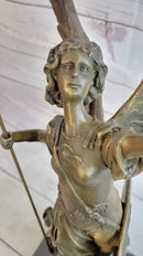20'' Tall Archangels Nike Angel of Victory Mythical Bronze Sculpture Statue Decor