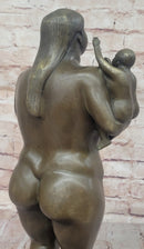 Fernando Botero Plump Family Bronze Figurine Statue Marble Base Figurine Modern 17" x 9.5"